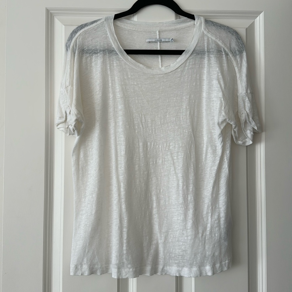 Sheer linen t shirt